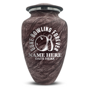 Custom Human Urns - Soft Whisper Collection - Funny Bowling Design - Distressed Finish - 200 Cubic Inch