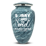 Custom Human Urns - Soft Whisper Collection - Funny Bowling Design - Distressed Finish - 200 Cubic Inch