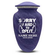 Custom Human Urns - Soft Whisper Collection - Funny Bowling Design - Distressed Finish - 200 Cubic Inch