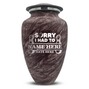 Custom Human Urns - Soft Whisper Collection - Funny Bowling Design - Distressed Finish - 200 Cubic Inch