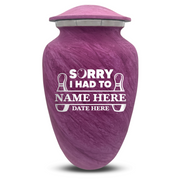 Custom Human Urns - Soft Whisper Collection - Funny Bowling Design - Distressed Finish - 200 Cubic Inch