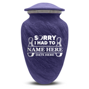 Custom Human Urns - Soft Whisper Collection - Funny Bowling Design - Distressed Finish - 200 Cubic Inch