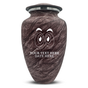 Custom Human Urns - Soft Whisper Collection - Funny Eyes Design - Distressed Finish - 200 Cubic Inch