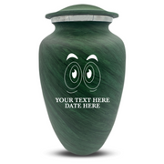 Custom Human Urns - Soft Whisper Collection - Funny Eyes Design - Distressed Finish - 200 Cubic Inch