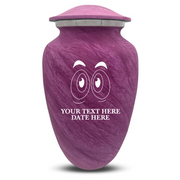 Custom Human Urns - Soft Whisper Collection - Funny Eyes Design - Distressed Finish - 200 Cubic Inch