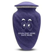 Custom Human Urns - Soft Whisper Collection - Funny Eyes Design - Distressed Finish - 200 Cubic Inch