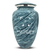 Custom Human Urns - Soft Whisper Collection - Funny Eyes Design - Distressed Finish - 200 Cubic Inch