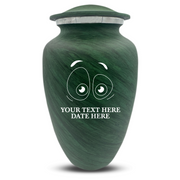 Custom Human Urns - Soft Whisper Collection - Funny Eyes Design - Distressed Finish - 200 Cubic Inch
