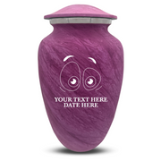 Custom Human Urns - Soft Whisper Collection - Funny Eyes Design - Distressed Finish - 200 Cubic Inch