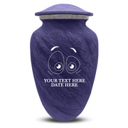Custom Human Urns - Soft Whisper Collection - Funny Eyes Design - Distressed Finish - 200 Cubic Inch