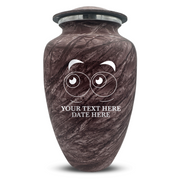 Custom Human Urns - Soft Whisper Collection - Funny Eyes Design - Distressed Finish - 200 Cubic Inch