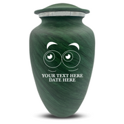 Custom Human Urns - Soft Whisper Collection - Funny Eyes Design - Distressed Finish - 200 Cubic Inch