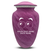 Custom Human Urns - Soft Whisper Collection - Funny Eyes Design - Distressed Finish - 200 Cubic Inch