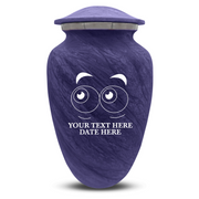 Custom Human Urns - Soft Whisper Collection - Funny Eyes Design - Distressed Finish - 200 Cubic Inch