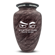 Custom Human Urns - Soft Whisper Collection - Funny Eyes Design - Distressed Finish - 200 Cubic Inch