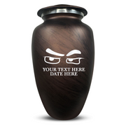 Custom Human Urns - Soft Whisper Collection - Funny Eyes Design - Distressed Finish - 200 Cubic Inch