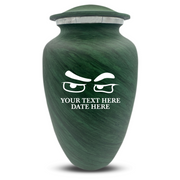 Custom Human Urns - Soft Whisper Collection - Funny Eyes Design - Distressed Finish - 200 Cubic Inch