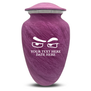 Custom Human Urns - Soft Whisper Collection - Funny Eyes Design - Distressed Finish - 200 Cubic Inch