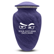 Custom Human Urns - Soft Whisper Collection - Funny Eyes Design - Distressed Finish - 200 Cubic Inch