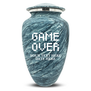 Custom Human Urns - Soft Whisper Collection - Funny Gaming Design - Distressed Finish - 200 Cubic Inch