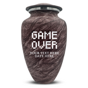 Custom Human Urns - Soft Whisper Collection - Funny Gaming Design - Distressed Finish - 200 Cubic Inch