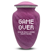 Custom Human Urns - Soft Whisper Collection - Funny Gaming Design - Distressed Finish - 200 Cubic Inch
