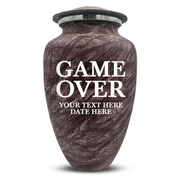 Custom Human Urns - Soft Whisper Collection - Funny Gaming Design - Distressed Finish - 200 Cubic Inch