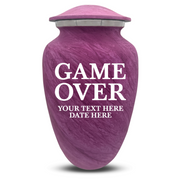 Custom Human Urns - Soft Whisper Collection - Funny Gaming Design - Distressed Finish - 200 Cubic Inch