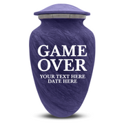 Custom Human Urns - Soft Whisper Collection - Funny Gaming Design - Distressed Finish - 200 Cubic Inch