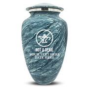 Custom Human Urns - Soft Whisper Collection - Funny TV Design - Distressed Finish - 200 Cubic Inch