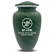 Custom Human Urns - Soft Whisper Collection - Funny TV Design - Distressed Finish - 200 Cubic Inch