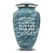 Custom Human Urns - Soft Whisper Collection - Just Funny Design - Distressed Finish - 200 Cubic Inch