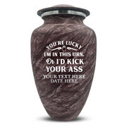 Custom Human Urns - Soft Whisper Collection - Just Funny Design - Distressed Finish - 200 Cubic Inch