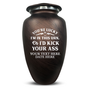 Custom Human Urns - Soft Whisper Collection - Just Funny Design - Distressed Finish - 200 Cubic Inch