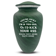 Custom Human Urns - Soft Whisper Collection - Just Funny Design - Distressed Finish - 200 Cubic Inch