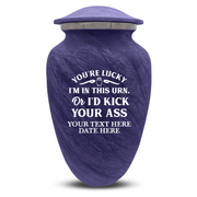 Custom Human Urns - Soft Whisper Collection - Just Funny Design - Distressed Finish - 200 Cubic Inch