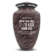 Custom Human Urns - Soft Whisper Collection - Just Funny Design - Distressed Finish - 200 Cubic Inch