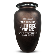 Custom Human Urns - Soft Whisper Collection - Just Funny Design - Distressed Finish - 200 Cubic Inch