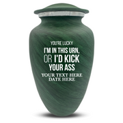 Custom Human Urns - Soft Whisper Collection - Just Funny Design - Distressed Finish - 200 Cubic Inch