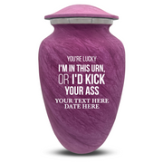 Custom Human Urns - Soft Whisper Collection - Just Funny Design - Distressed Finish - 200 Cubic Inch