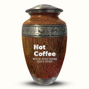Custom Aluminum Human Urn - Elevate Collection - Just Funny Design - Distressed Finish - 200 Cubic Inch
