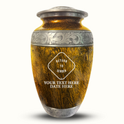 Custom Aluminum Human Urn - Elevate Collection - Funny Office Design - Distressed Finish - 200 Cubic Inch