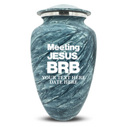 Custom Human Urns - Soft Whisper Collection - Funny Religious Design - Distressed Finish - 200 Cubic Inch