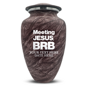 Custom Human Urns - Soft Whisper Collection - Funny Religious Design - Distressed Finish - 200 Cubic Inch