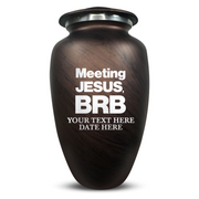 Custom Human Urns - Soft Whisper Collection - Funny Religious Design - Distressed Finish - 200 Cubic Inch