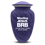 Custom Human Urns - Soft Whisper Collection - Funny Religious Design - Distressed Finish - 200 Cubic Inch