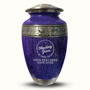 Custom Aluminum Human Urn - Elevate Collection - Funny Religious Design - Distressed Finish - 200 Cubic Inch