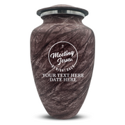 Custom Human Urns - Soft Whisper Collection - Funny Religious Design - Distressed Finish - 200 Cubic Inch