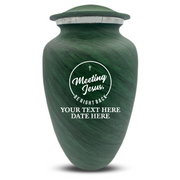 Custom Human Urns - Soft Whisper Collection - Funny Religious Design - Distressed Finish - 200 Cubic Inch