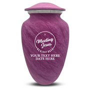 Custom Human Urns - Soft Whisper Collection - Funny Religious Design - Distressed Finish - 200 Cubic Inch
